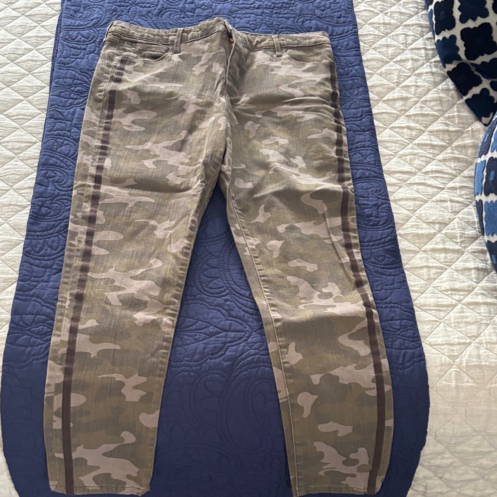 Skinnygirl Camouflage Jeans with Button Detail